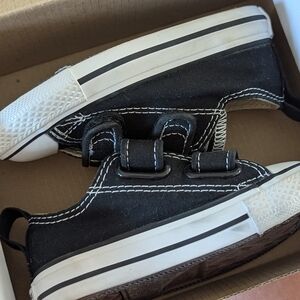 Black Kids Canvas Sneakers